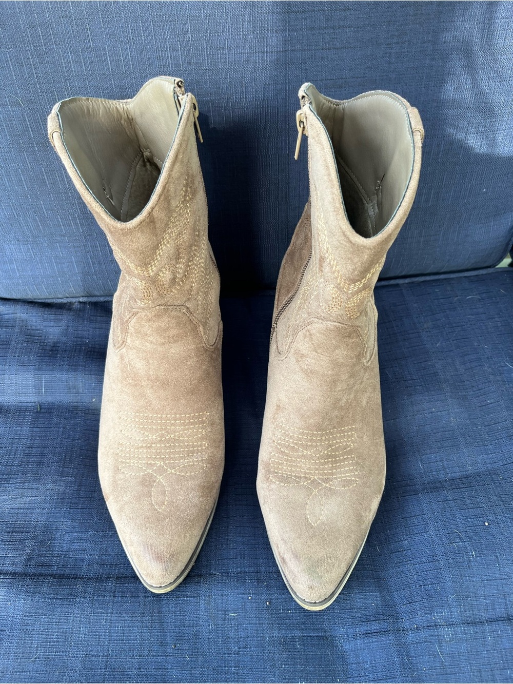 Altar'd State  Pointed Ankle Booties - Light Brown